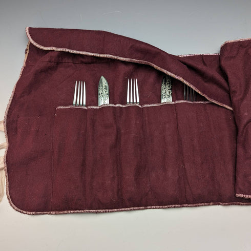 1930s British vintage silver plate dessert cutlery 6 pair set John Round